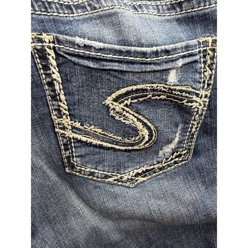 Silver Jeans Co Boyfriend Jeans Womens Blue Super Stretch 35x26 - Picture 3 of 14